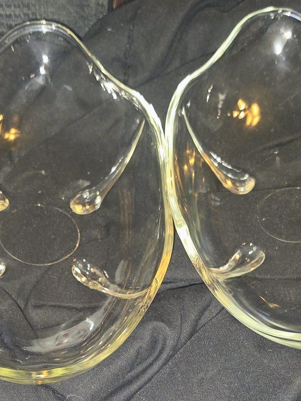 Clear Glass Double Serving Dish - Home Dining